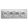 Home KNV 03/USB szerelhető konyhai hálózati elosztó USB aljzatokkal, 3 védőérintkezős és 2 USB aljzat, rozsdamentes acél, felszerelés sa