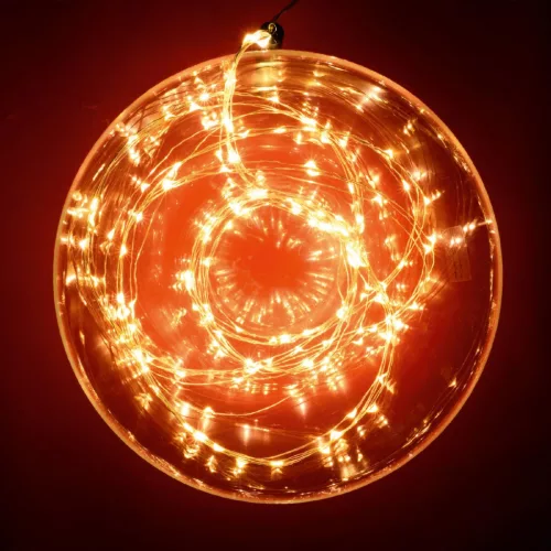 Home ML 160/WW micro LED-es fényfüzér, 15,9 m / 160 db melegfehér micro LED, állófényű, vékony vezeték, hálózati adapter, kül- és beltér