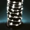 Home ML 200/WH micro LED-es fényfüzérköteg, 200 db hidegfehér micro LED, 10 ágú, vékony, ezüstszínű vezeték, hálózati adapter, kül- és b