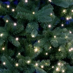   Home ML 250G/WH micro LED-es fényfüzérköteg, 250 db hidegfehér micro LED, 10 ágú, vékony, zöld színű vezeték, hálózati adapter, kül- és 