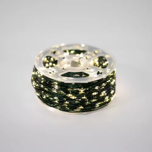HOME ML1500WW micro LED-es fényfüzér, 150 m, 1500db melegfehér micro LED, 8 program, időzítés, hálózati adapter, távirányító, kül- és be