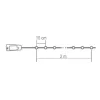 Home MLD 20/WW micro LED-es fényfüzér, 2 m / 20 db melegfehér micro LED, állófényű, átlátszó vezeték, gombelemes, dugó alakú elemtartó, 