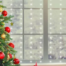   Home MLF 200/WH micro LED-es fényfüggöny, 3x2 m / 200 db hidegfehér micro LED, 8 fényprogram, távirányító, USB csatlakozó, beltéri kivit