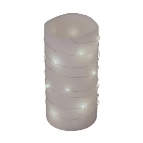   Home MLF 26/WH micro LED-es fényfüzér, 2 m / 20 db hidegfehér micro LED, állófényű, átlátszó vezeték, időzíthető, gombelemes, lapos elem