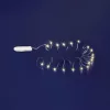 Home MLF 26/WW micro LED-es fényfüzér, 2 m / 20 db melegfehér micro LED, állófényű, átlátszó vezeték, időzíthető, gombelemes, lapos elem