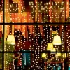Home MLF 400/WW micro LED-es fényfüggöny, 2x2 m / 400 db melegfehér micro LED, átlátszó vezeték, hálózati adapter, kül- és beltéri kivit