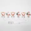 Home MLS6 LED-es mikulás fényfüzér, szilikon, 6db melegfehér LED, elemes tápellátás, beltéri kivitel