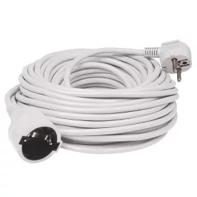   Home NV 2-20/WH/1,5 hosszabító, 20 m, H05VV-F 3G1,5 mm2 kábel, IP 20 kivitel, 250V~/16A/3680W, pipa alakú dugó és egyenes lengő aljzat, 