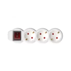   Home NV 3K-3/WH/1,5 hálózati elosztó, 3 m, H05VV-F 3G1,5 mm2 kábel, kétpólusú kapcsoló, IP20 kivitel, 3 védőérintkezős aljzat, max. 3500