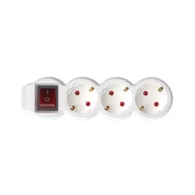   Home NV 3K/WH/1,5 hálózati elosztó, 1,5 m, H05VV-F 3G1,5 mm2 kábel, kétpólusú kapcsoló, IP20 kivitel, 3 védőérintkezős aljzat, max. 3500