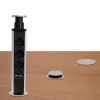 Home NVE 3/USB süllyesztett elosztó USB töltőaljzatokkal, 1,4 m, 3 földelt aljzat gyermekvédelemmel, asztalba, munkalapba építhető, süll