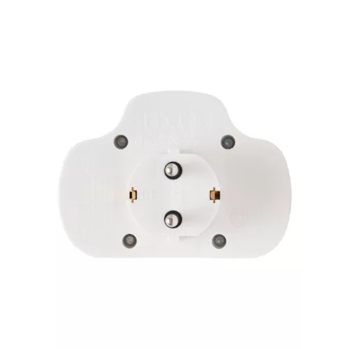 Home NVK 3/WH hálózati elosztó, kapcsolós 3 aljzat ( 1 földelt + 2 euró ), 250 V ~/ 50 Hz / 16 A / 3500 W