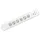 Home NVT 06K USB/WH túlfeszültség védett hálózati elosztó, 1,4 m, kapcsolós, H05VV-F 3G1,5 mm2 kábel, 6 aljzat, max. 3680W, falra akaszt
