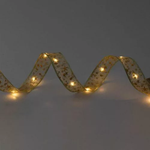 Home RLS15WW LED-es szalag mintákkal, arany színű szalag, 8 funkció, 150db melegfehér LED, 15m hosszú, 5cm széles, adapteres tápellátás,