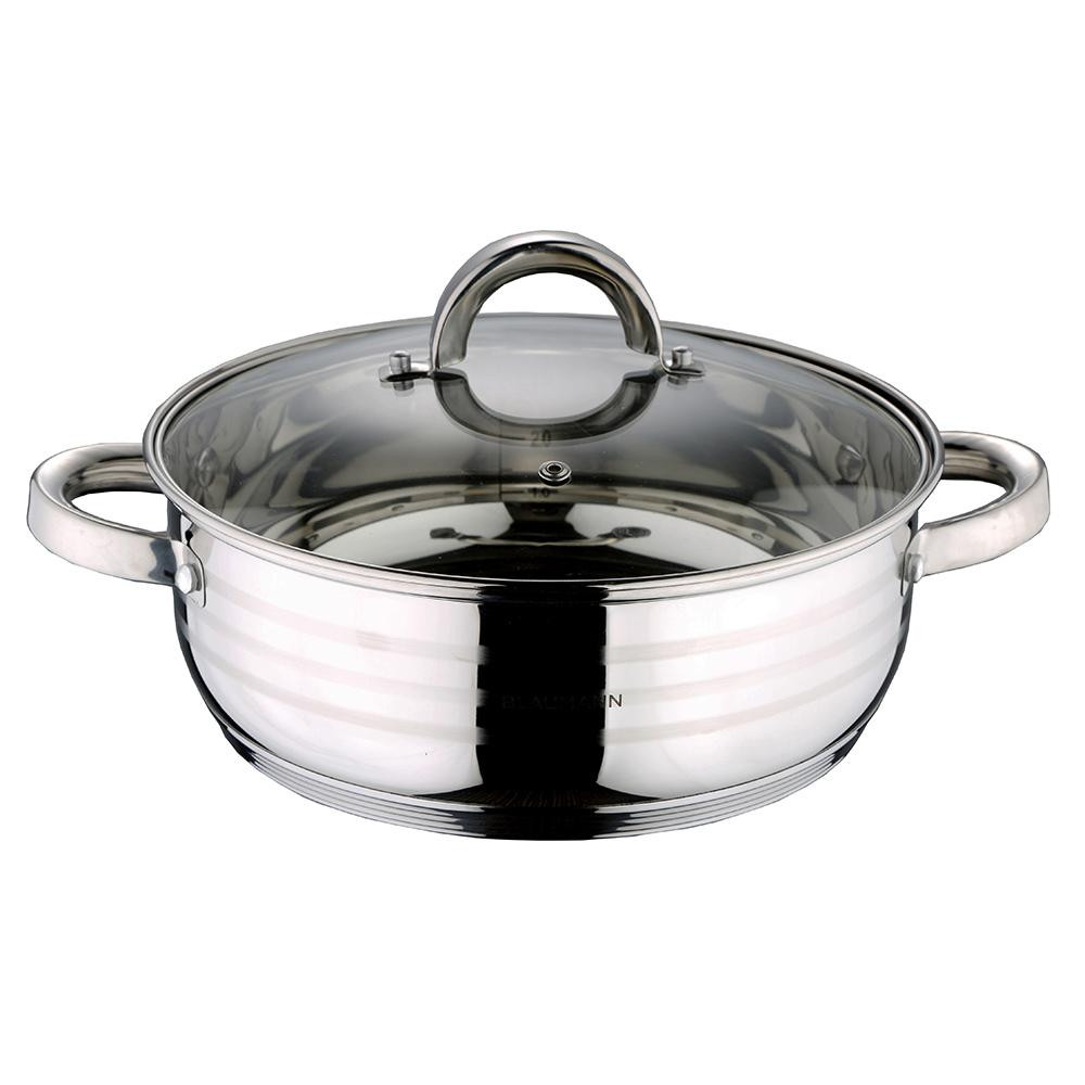 Blaumann GOURMET LINE rozsdamentes lábos üvegfedővel 10,0 L (BL-1005)
